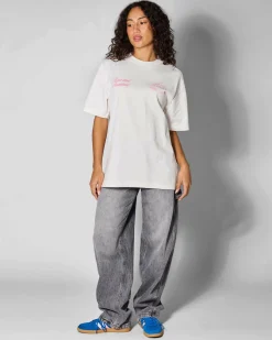 Tops*Nena & Pasadena Gentlemen Raptor Oversized T-Shirt Natural White