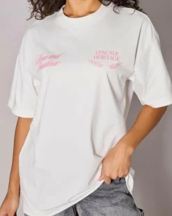 Tops*Nena & Pasadena Gentlemen Raptor Oversized T-Shirt Natural White
