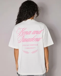 Tops*Nena & Pasadena Gentlemen Raptor Oversized T-Shirt Natural White