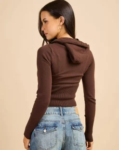 Clearance Georgie Zip Knit Hoodie Women Jumpers & Hoodies|Jackets & Coats