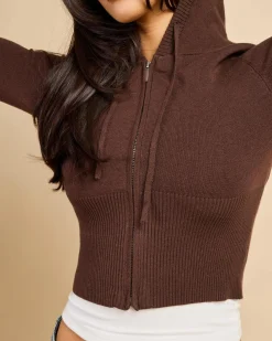 Clearance Georgie Zip Knit Hoodie Women Jumpers & Hoodies|Jackets & Coats