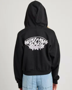Jumpers & Hoodies*Volcom Get Up Zip Through Hoodie Black