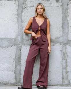 New Gia Stripe Pants Women Sets|Bottoms