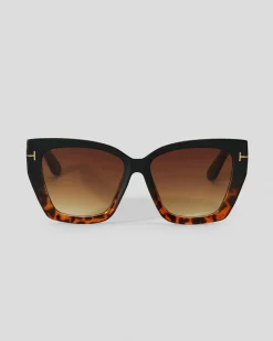 Sunglasses*Indie Eyewear Gianni Sunglasses Black To Tort/gd Brown