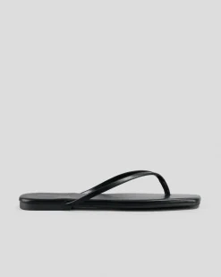 Slides*Ava And Ever Gigi Thong Slide Sandals Black