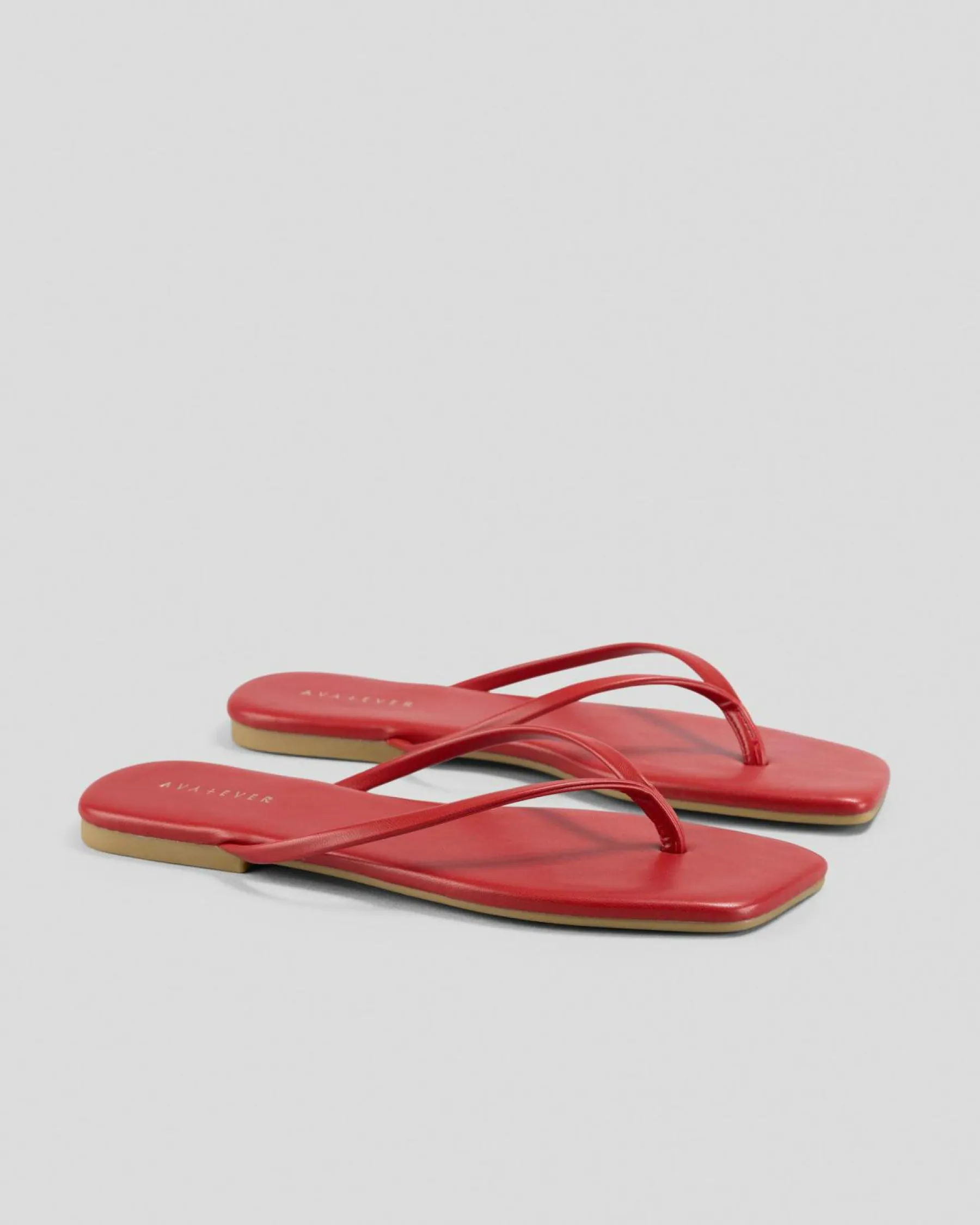 Slides*Ava And Ever Gigi Thong Slide Sandals Garnet