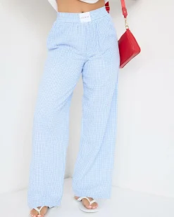 Bottoms*Ava And Ever Ginny Pants Blue Gingham