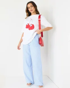 Bottoms*Ava And Ever Ginny Pants Blue Gingham