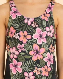 Clearance Girls' Active Floral One Piece Swimsuit Kids Surf|One Pieces