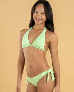 Bikinis*Topanga Girls' Akina Triangle Bikini Set Pistachio