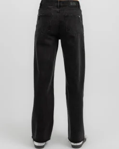 Jeans|Bottoms*DESU Girls' Alice Straight Leg Jeans Washed Black