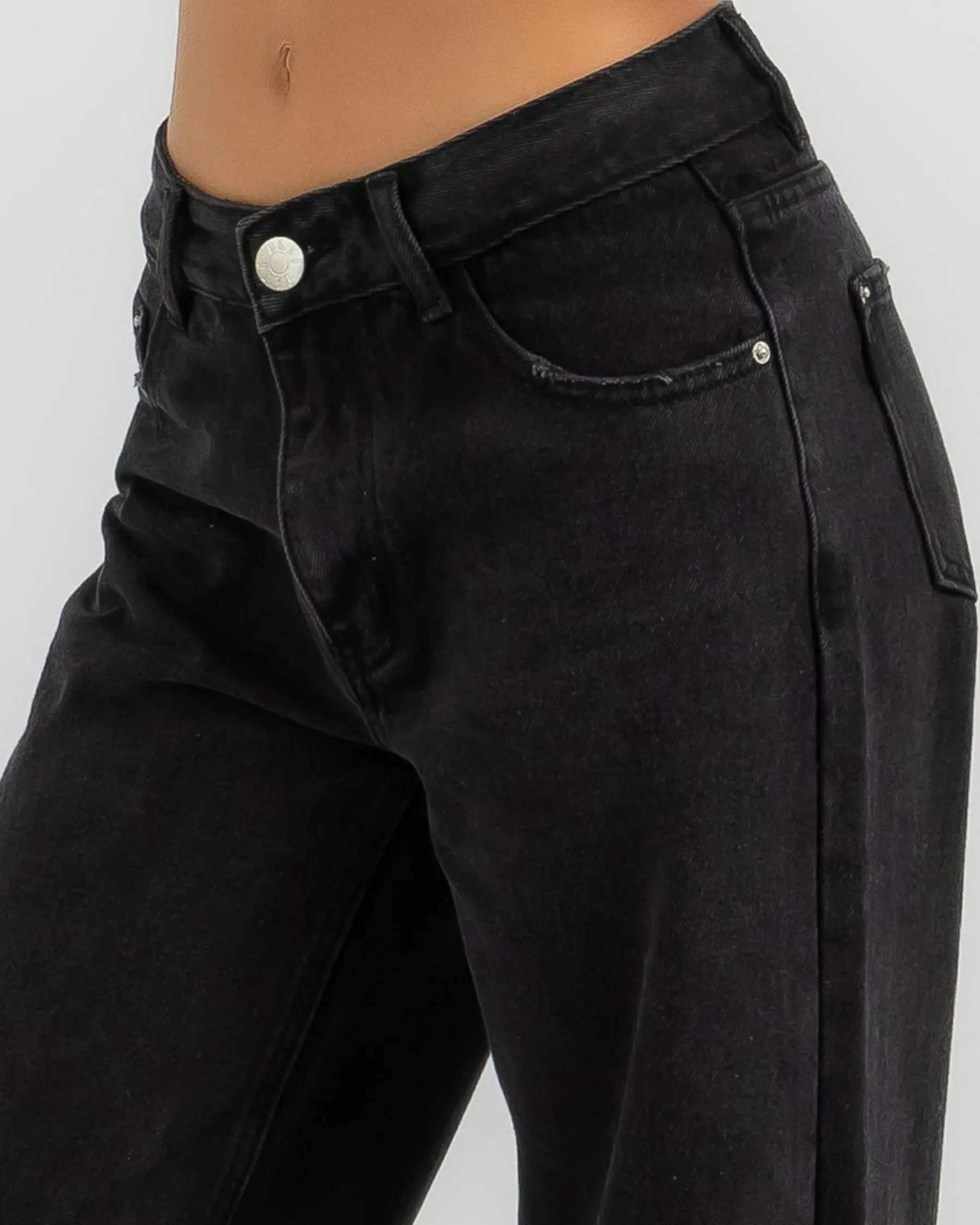 Jeans|Bottoms*DESU Girls' Alice Straight Leg Jeans Washed Black