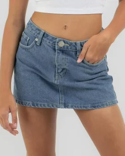 Denim|Bottoms*DESU Girls' Allegra Denim Skort Dark Mid