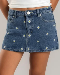Denim|Bottoms*DESU Girls' Allegra Denim Skort Daisy Dark Mid