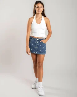 Denim|Bottoms*DESU Girls' Allegra Denim Skort Daisy Dark Mid