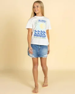 Tops*Rip Curl Girls' Aloha Hotel Relaxed T-Shirt Bone
