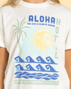 Tops*Rip Curl Girls' Aloha Hotel Relaxed T-Shirt Bone