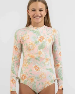 Best Girls' Always Summer Long Sleeve Surfsuit Kids Surf|Wetsuits & Surfsuits