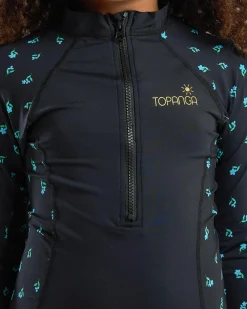Surf|Wetsuits & Surfsuits*Topanga Girls' Amelia Surfsuit Black/blue