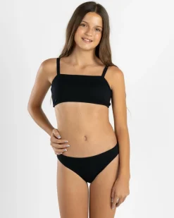 Bikinis*Topanga Girls' Antonia Bandeau Bikini Set Black
