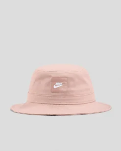 Headwear*Nike Girls' Apex Bucket Hat Particle Pink/white