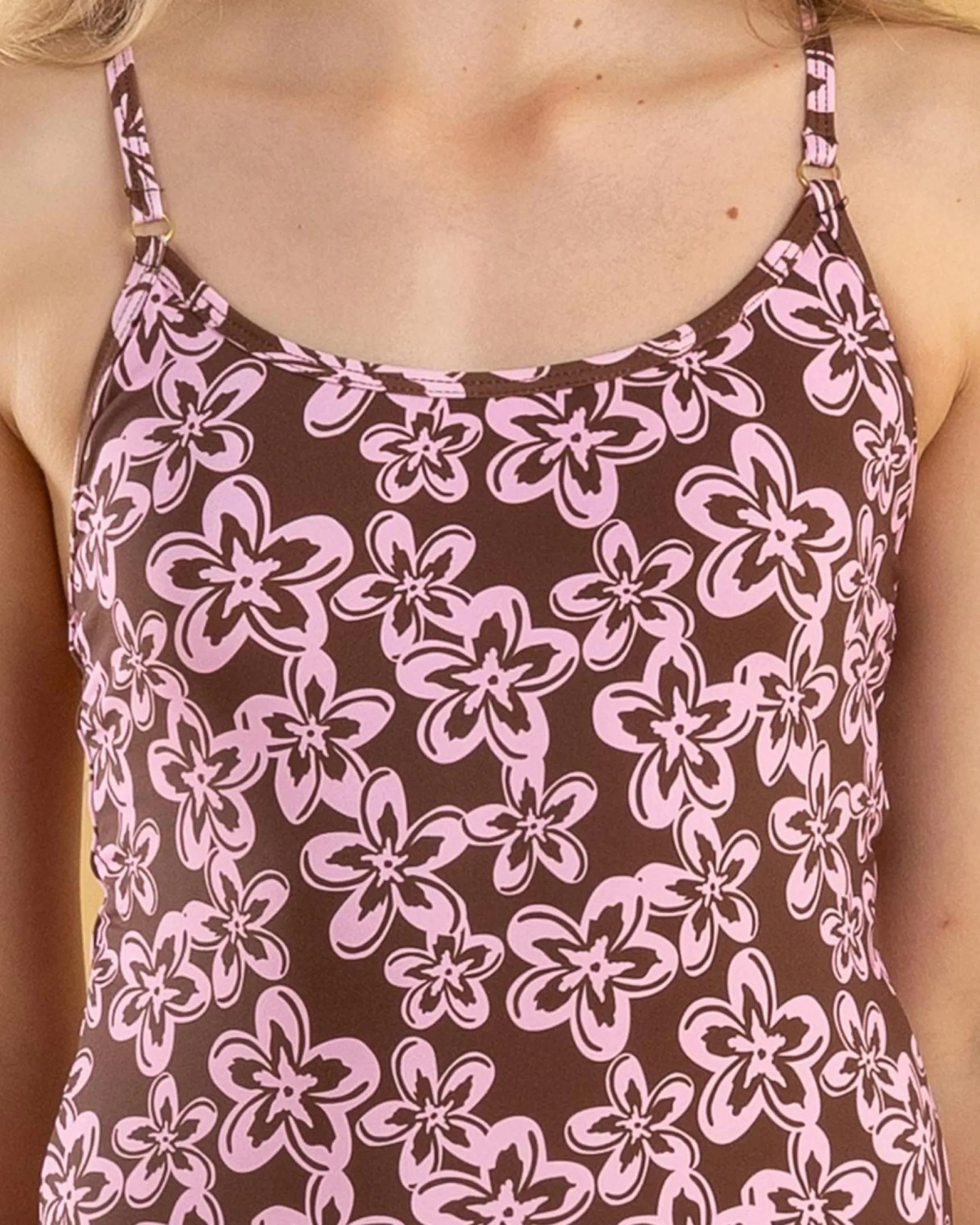 Surf|One Pieces*Kaiami Girls' April One Piece Swimsuit Choc/pink