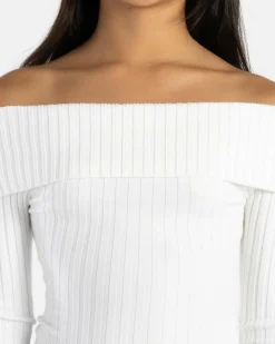 Hot Girls' Ari Off Shoulder Knit Top Kids Tops