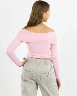 Tops*Ava And Ever Girls' Ari Off Shoulder Knit Top Pink