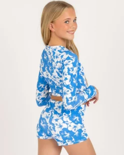 New Girls' Aruba Crop Long Sleeve Rash Vest Set Kids Rash Vests
