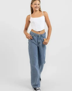 New Girls' Avril Straight Leg Jeans Kids Jeans|Denim