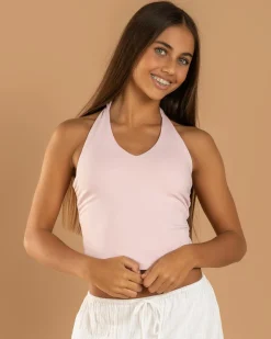 Tops*Ava And Ever Girls' Basic Halter Top Light Pink