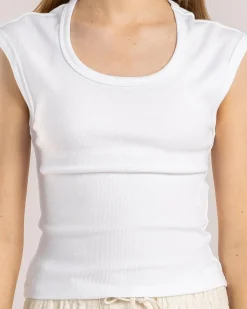 Outlet Girls' Basic Rib Scoop Neck Tee Kids Tops