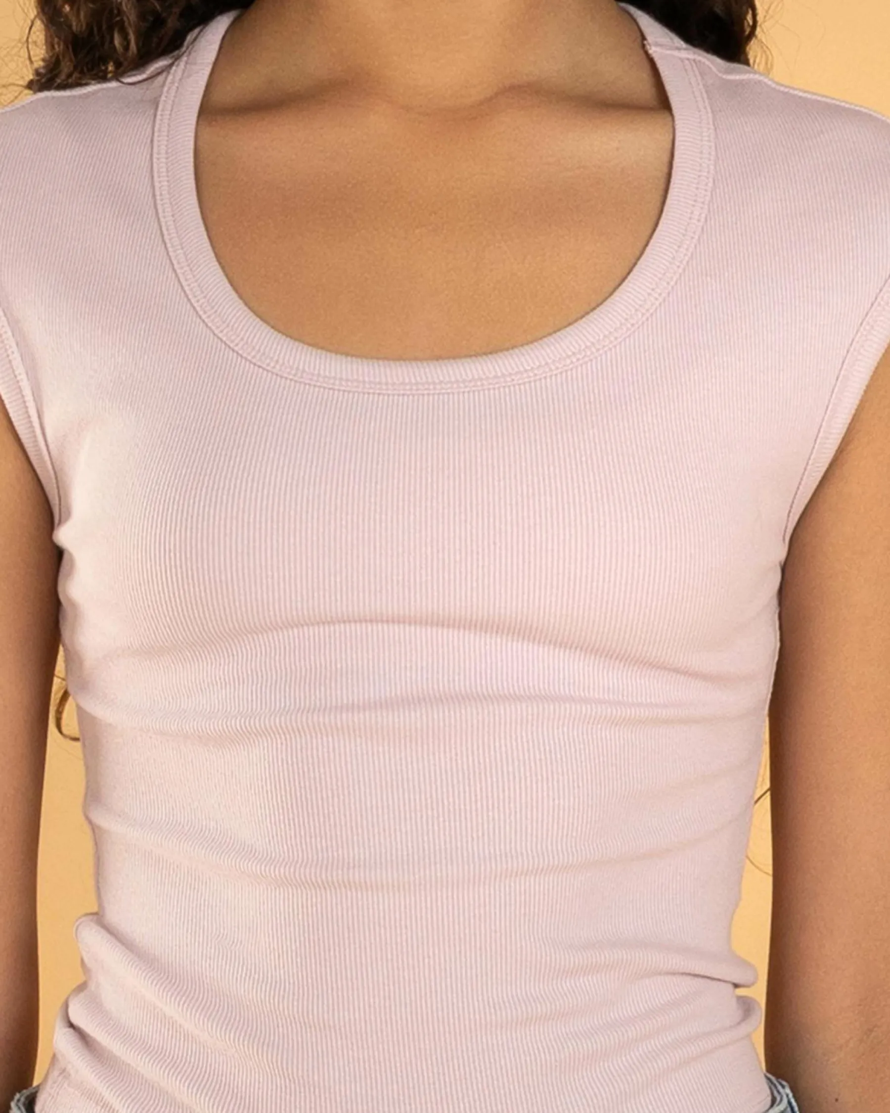 Discount Girls' Basic Rib Scoop Neck Tee Kids Tops