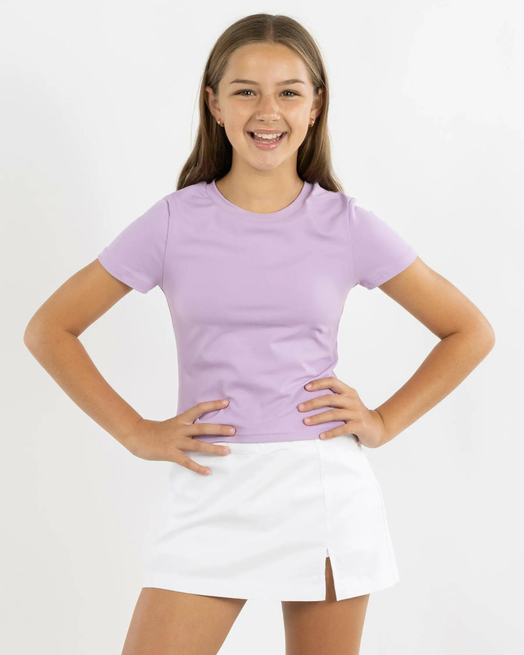 New Girls' Basic Super Soft Tee Kids Tops