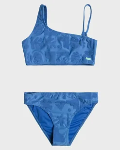 Outlet Girls' Beach Check Bralette Bikini Set Kids Bikinis