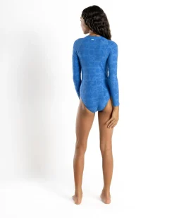 Surf|Wetsuits & Surfsuits*Roxy Girls' Beach Check Long Sleeve Surfsuit Nebulas Blue Beach Check