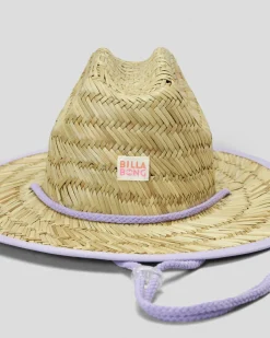 Headwear*Billabong Girls' Beach Dayz Panama Hat Lilac Breeze
