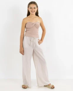 Tops*Mooloola Girls' Bianca Knit Tube Top Mushroom