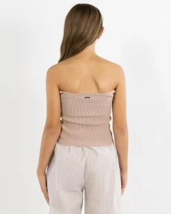Tops*Mooloola Girls' Bianca Knit Tube Top Mushroom