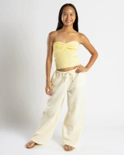 Tops*Mooloola Girls' Bianca Knit Tube Top Lemon