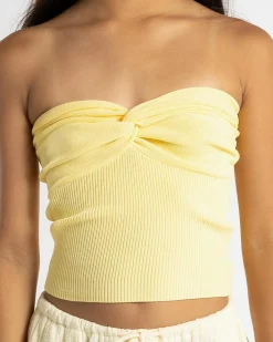 Tops*Mooloola Girls' Bianca Knit Tube Top Lemon