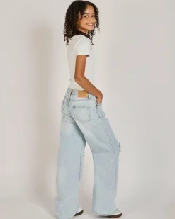 Jeans|Denim*DESU Girls' Blaze Wide Leg Jeans Blasted Distressed Bleach