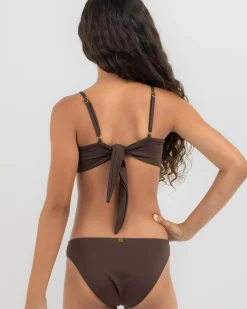 Bikinis*Kaiami Girls' Bobbie Bandeau Bikini Set Dark Choc