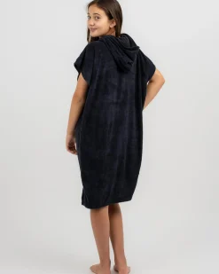 Towels*Rip Curl Girls' Brand Hooded Towel Black/grey