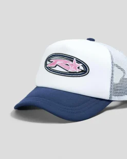 Headwear*Rusty Girls' Bright Star Trucker Cap Navy Blue