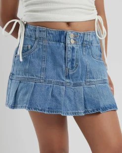 Denim|Bottoms*DESU Girls' Brittney Skort Mid Blue