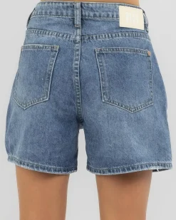 Denim|Bottoms*DESU Girls' Byron Mid Denim Shorts Dark Mid