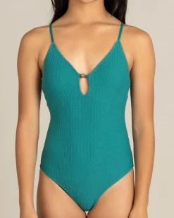 Surf|One Pieces*Kaiami Girls' Cabo One Piece Swimsuit Evergreen