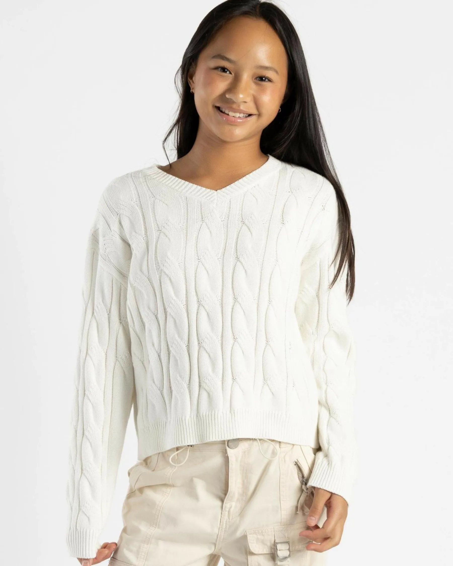 Hot Girls' Cambridge V Neck Knit Jumper Kids Outerwear