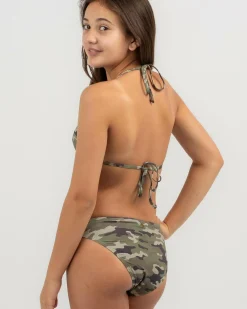Sale Girls' Camo Triangle Bikini Set Kids Bikinis